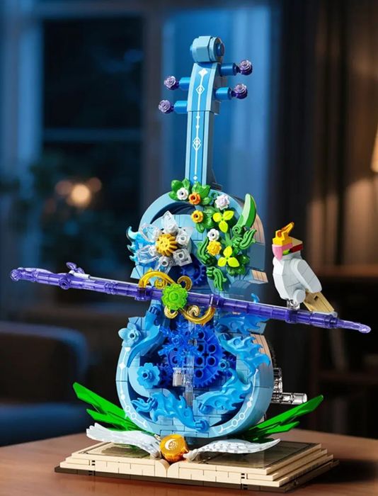 Конструктор подарочный скрипка цветы  450 блоков Lego