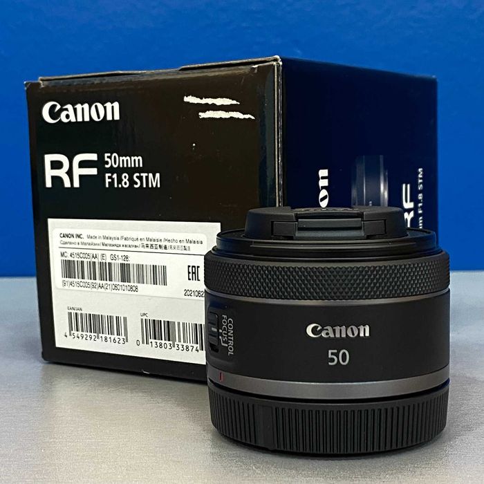 Canon RF 50mm f/1.8 STM (NOVA - 3 ANOS DE GARANTIA)