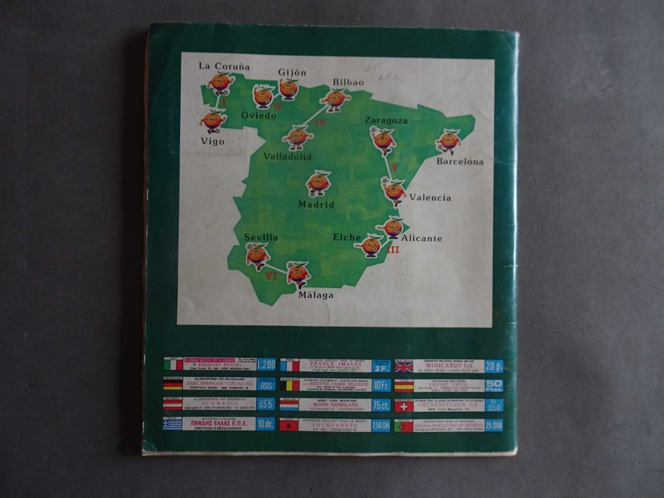 Caderneta de cromos futebol Mundial de Espanha 1982 Panini World Cup