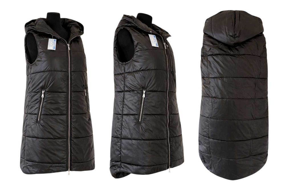 Bezrękawnik, Kamizelka damska dłuższa, różne kolory, M-5XL (160 cm)