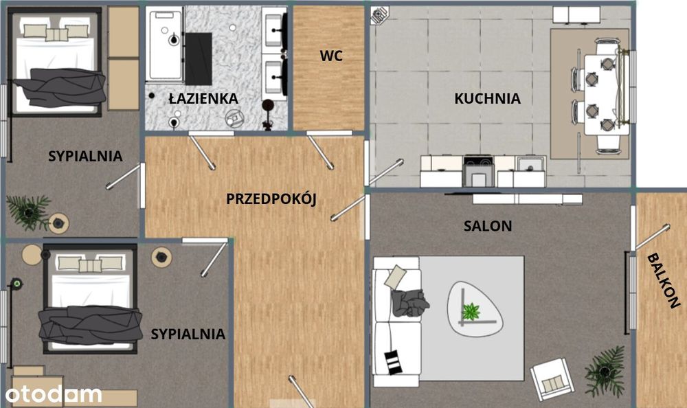 3 pokoje z balkonem | Bytom Miechowice