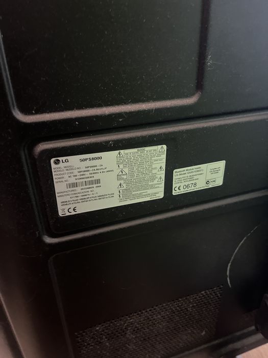 Tv lg 50” plazma