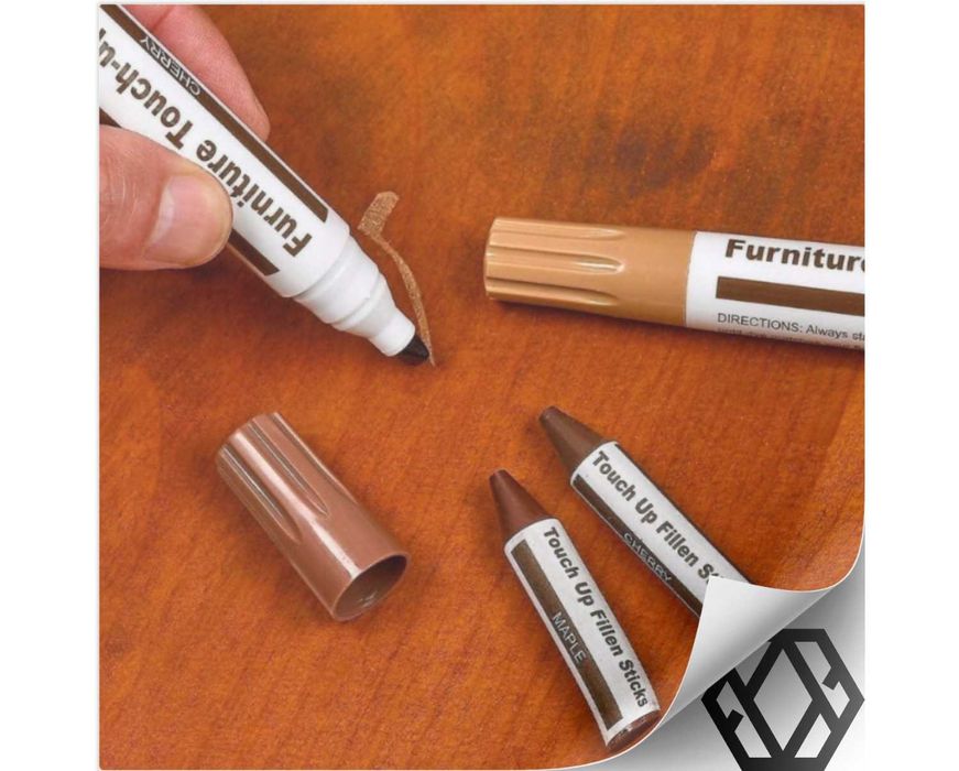 Zestaw XL Naprawczy Markery do Rys Naprawy Paneli Mebli Drzwi + Wosk