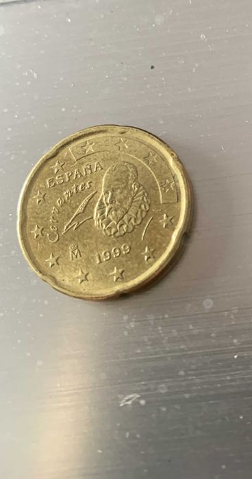 MOEDA DE 20 cêntimos de 1999 de CERVANTES