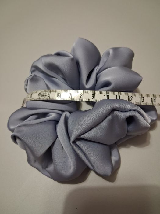 Zestaw 2 scrunchie – szaro-liliowe, nowe!