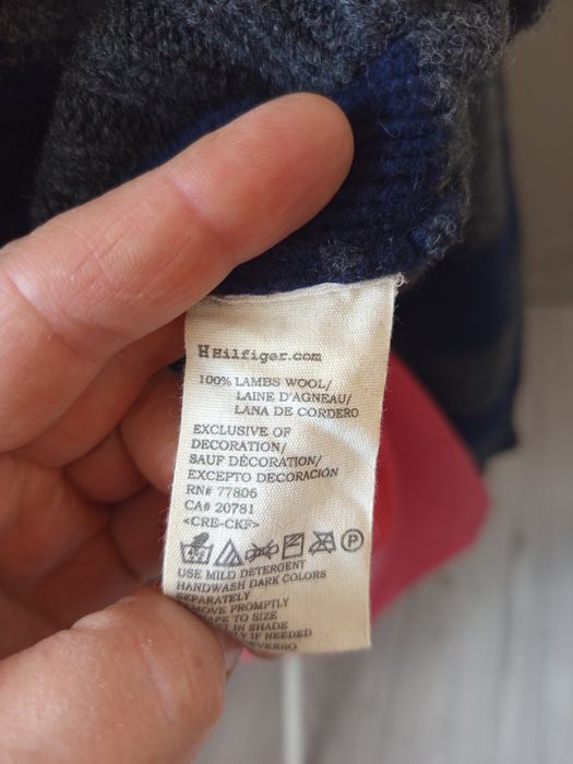 Hilfiger-sweter wełna jagniecaXL