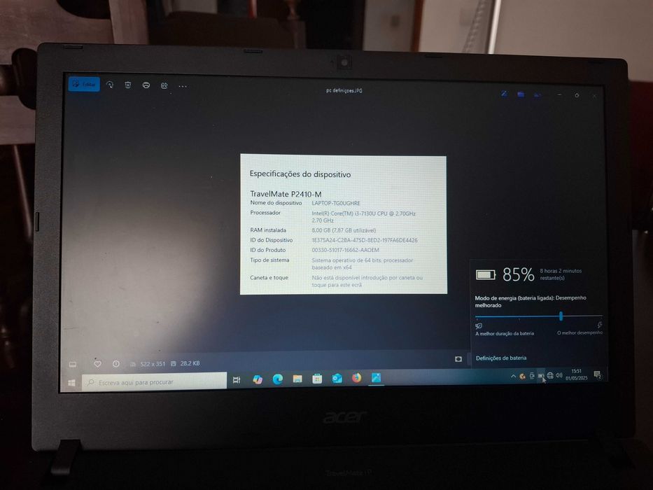 Portátil da ACER