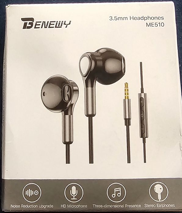 Słuchawki przewodowe BENEWY ME510 AUX 3.5mm do MP3 telefonu PC