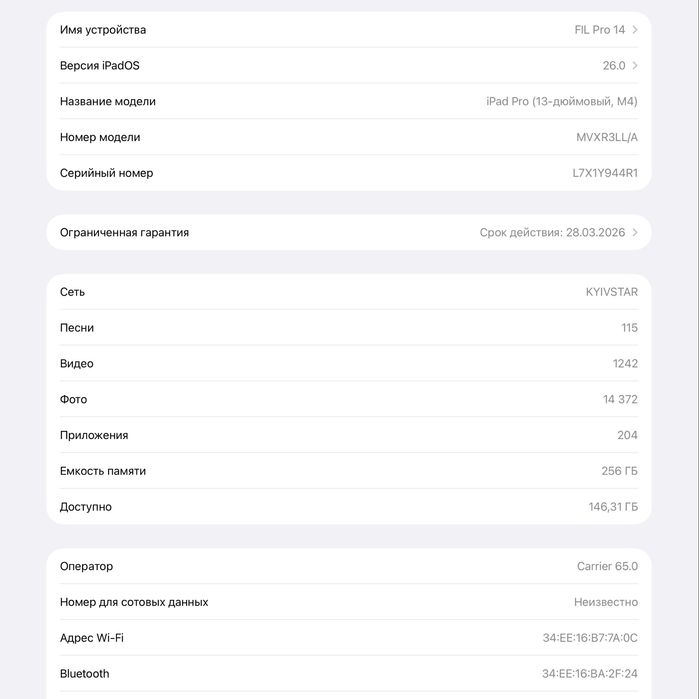 Ipad Pro 13 M4 LTE 256 Space Grey