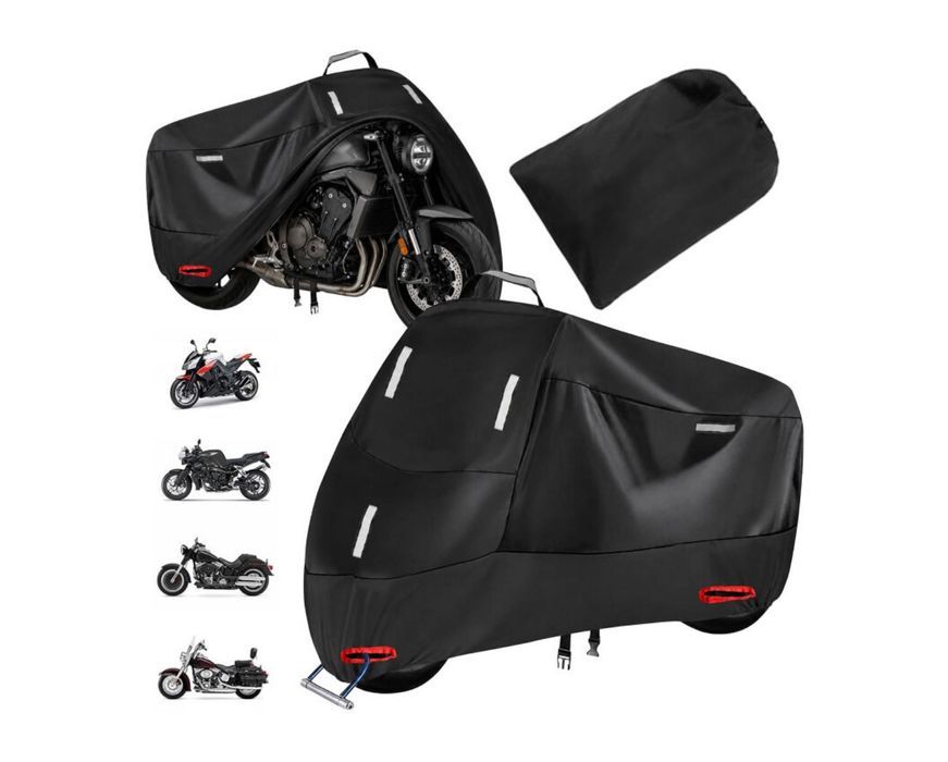 Pokrowiec Na Motocykl Skuter Motor 265x105x125 cm XXXL Ochronny Wodoodporny Oxford 210D UV
