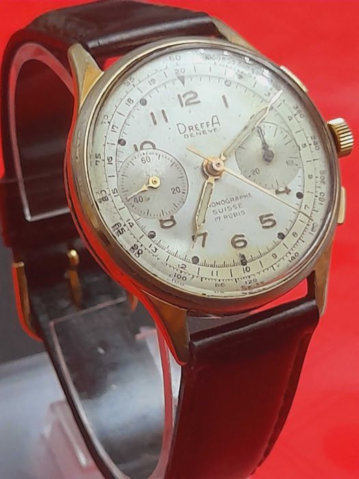 Chronographe Suisse DREFFA GENEVE Vintage Corda Manual