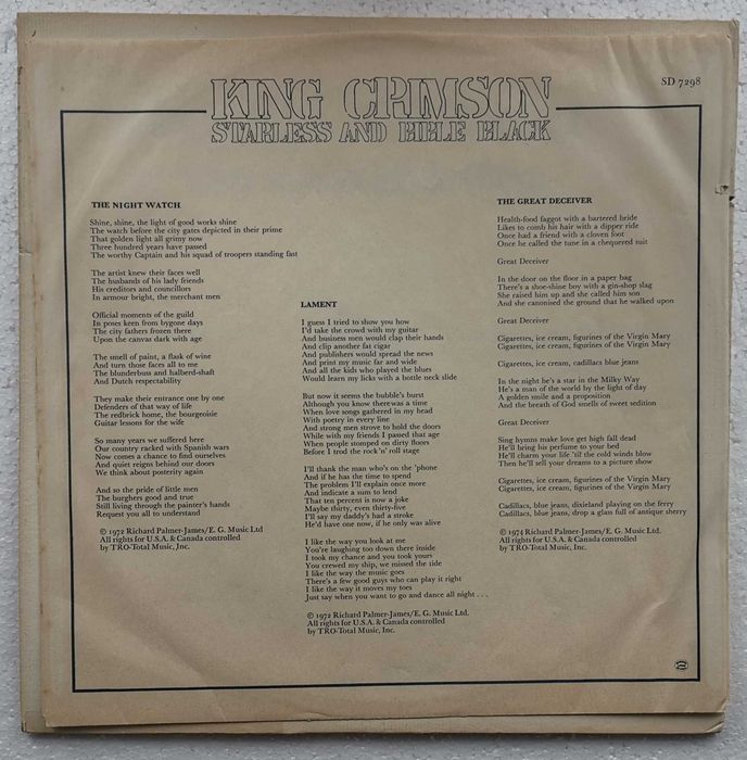 King Crimson – Starless And Bible Black
