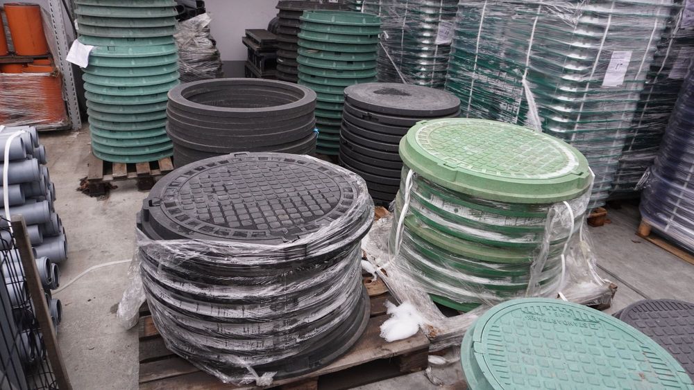 POKRYWA STUDNI 99CM FI800 Czarna/Zielona DUŻA POLIMEROWA do 1,5 tony!