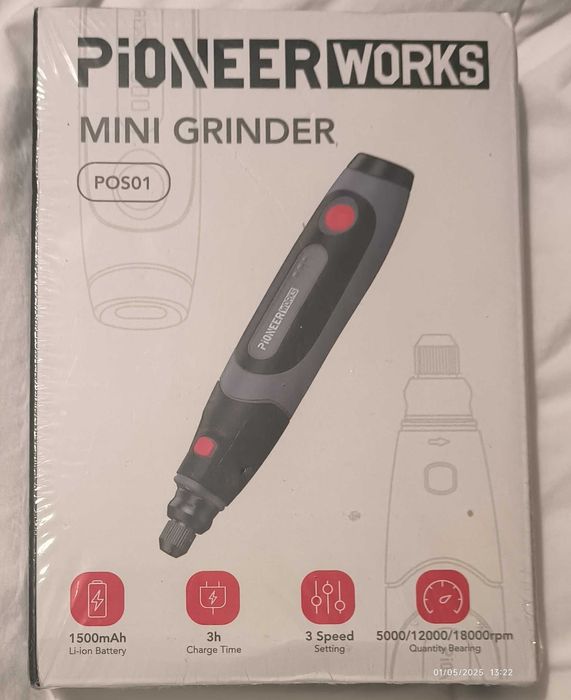 Mini moedor elétrico sem fios 3,6 V recarregável usb, 3 vel,  72 peças
