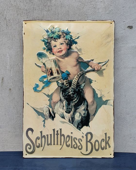 Stary szyld blaszany schultheiss