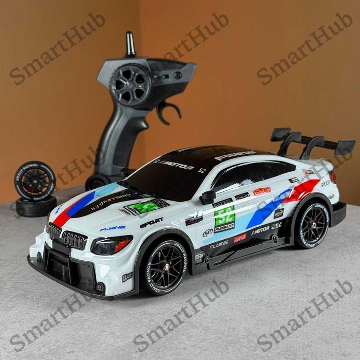 Машинка для дрифта на радиоуправлении BMW Neon Белая БМВ Дрифт машинка