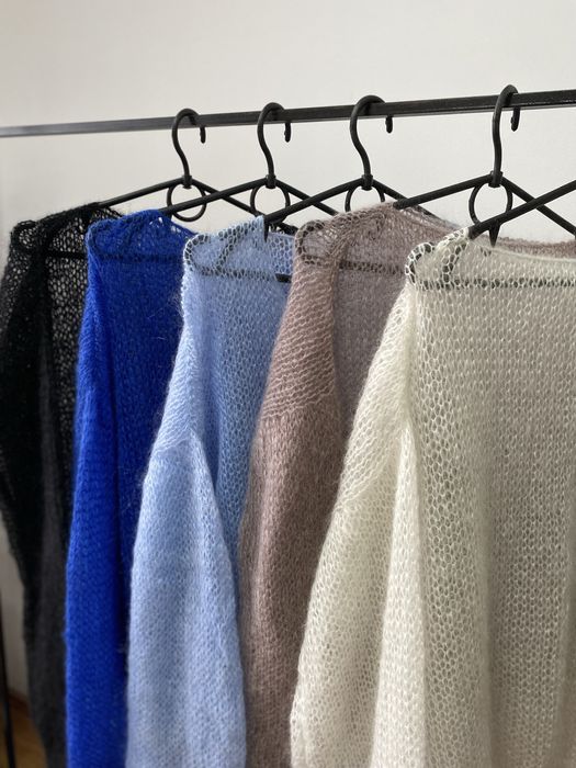 Светрик павутинка ручної вʼязки светр мохер кід мохер кофта