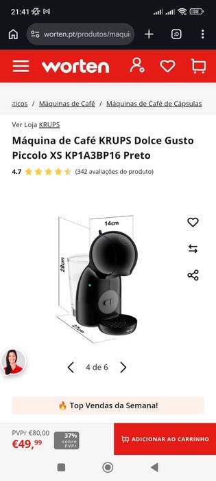 Máquina café dolce gusto NOVA