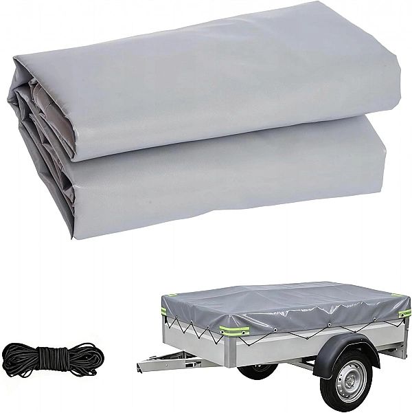Plandeka na Przyczepkę Wodoodporna Plandeki PVC Mocna 207,5x114cm Odbl