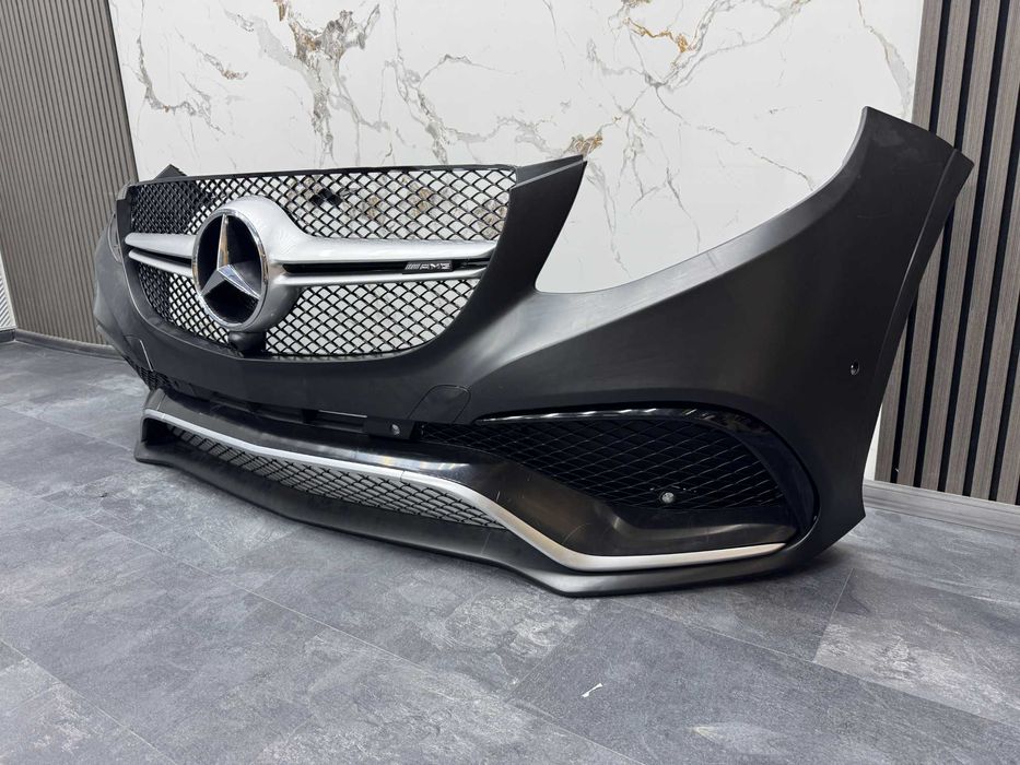 Передний бампер на Mercedes gle w166 amg Бемпер с решеткой мерседес гле 166 амг Арки