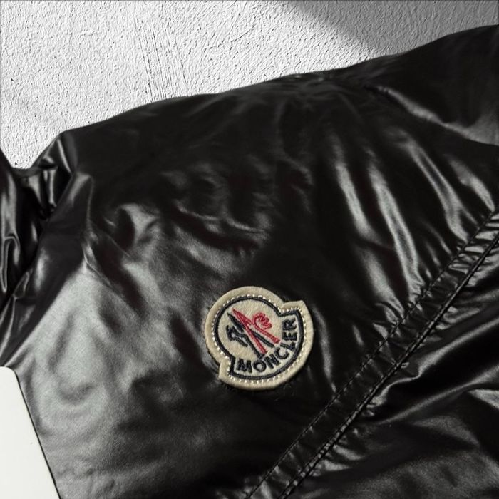 Куртка Moncler  пуховик, чорний глянцевий Монклер