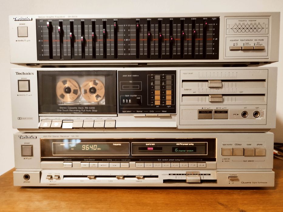 WYPRZEDAŻ! Korektor egualizer  Technics SH 8028 + amplituner SA 190+ magnetofon rs d200