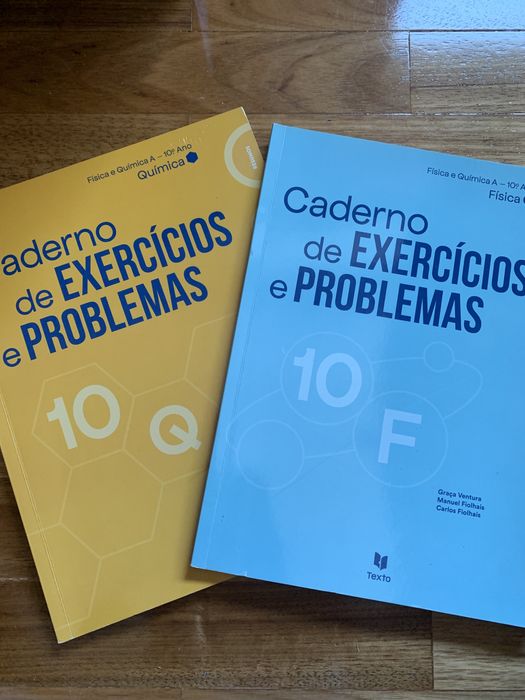 Caderno de exercícios e problemas 10F e 10 Q