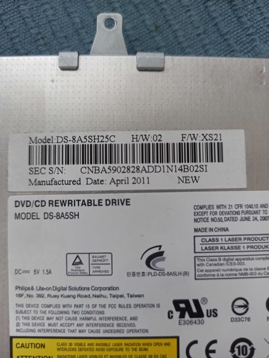 Napęd optyczny Philips laptop Samsung