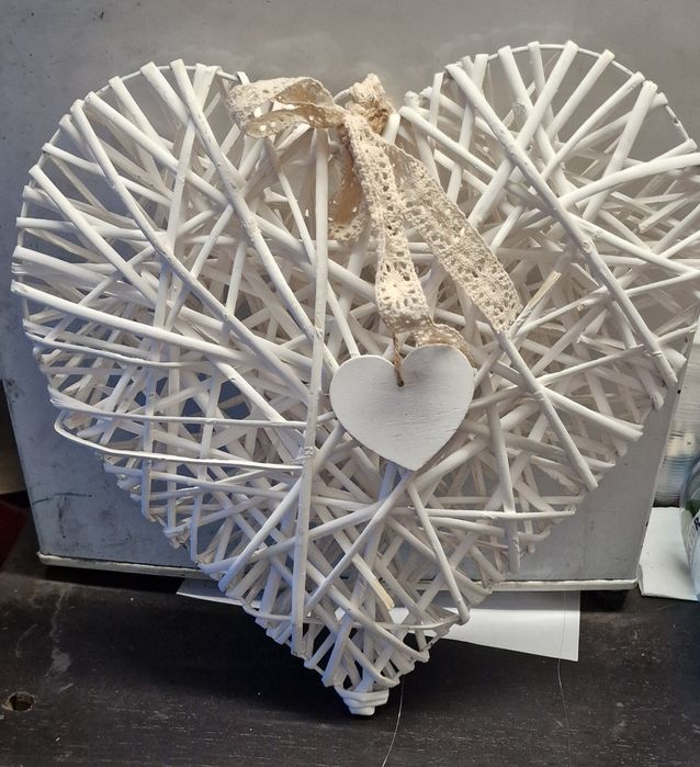 Duże Serce Wiklinowe Walentynki