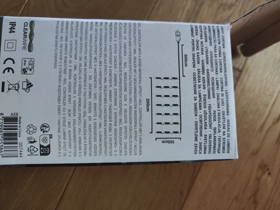 Lampki kurtyna zewnętrzna led