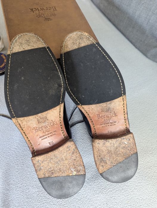 Buty męskie Berwick czarne, szyte metoda Goodyear welted, r7,5, r42