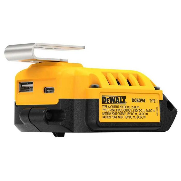 DeWALT DCB094K USB адаптер з блоком живлення