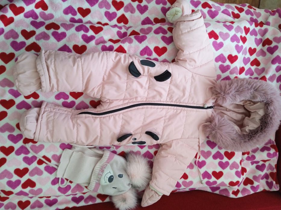 Комбінезон зимовий /шапочка і шарфик в подарунок/