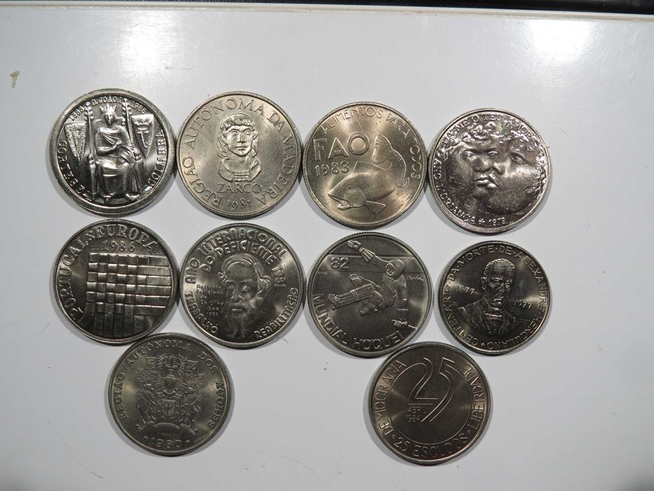 REPUBLICA - Série completa 25$ Comemorativas 10 Moedas NOVAS