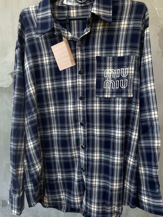 Трендова Сорочка в клітинку Miu Miu Міу Міу