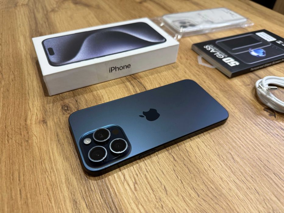 Okazja! Iphone 15 Pro Max Blue Titanium! 256GB! Gwarancja ! Super stan!