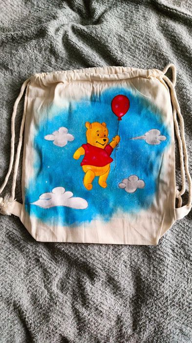 Worek ,plecak ręcznie malowany