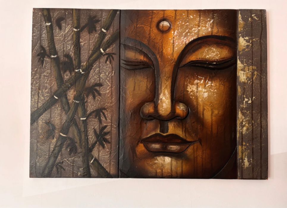 Quadro de parede Buda e Bambu