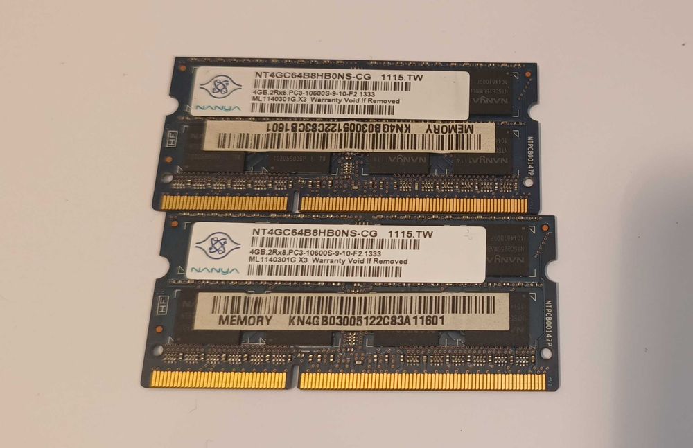 RAM Nanya 2x4GB DDR3 1333MHz SODIMM do laptopa