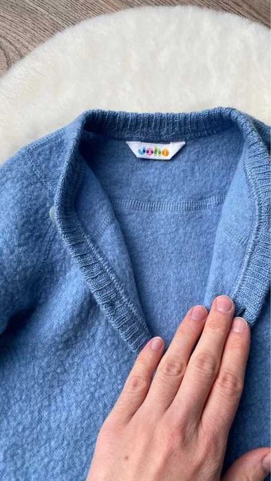 Joha błękitny kombinezon 100% merino rozmiar 68/74