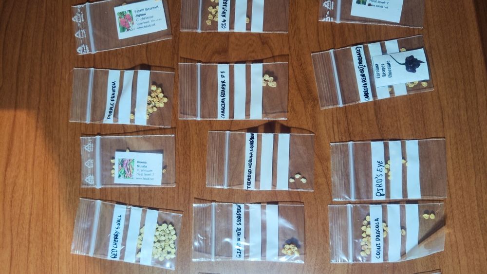 Pimentas atómicas (32 variadades)