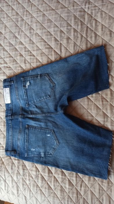 Spodenki jeans do kolan bermudy Bershka  M L
