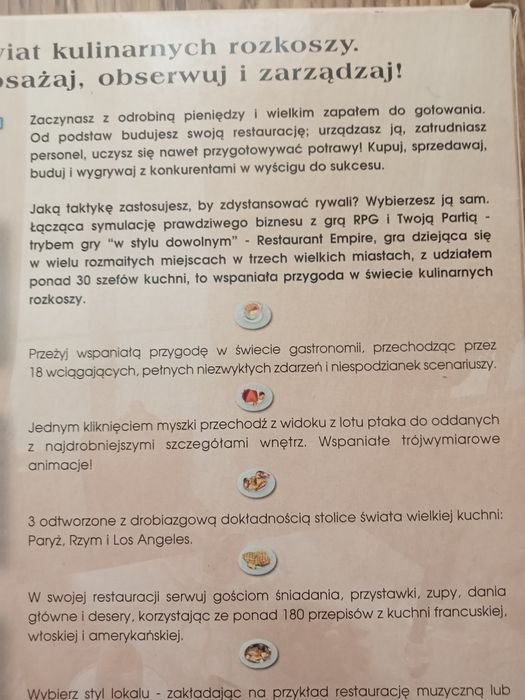 Restaurant Empire Big Box gra PC zarządzanie restauracją