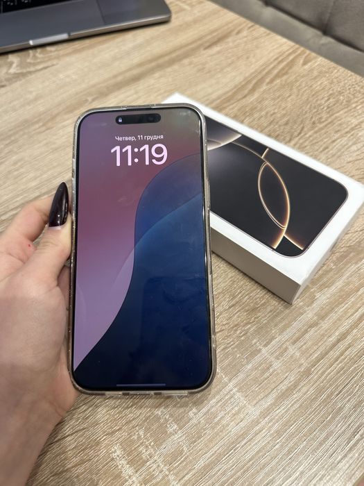 iPhone 16 pro Max natural titanium  100% батерея айфон 16 про макс