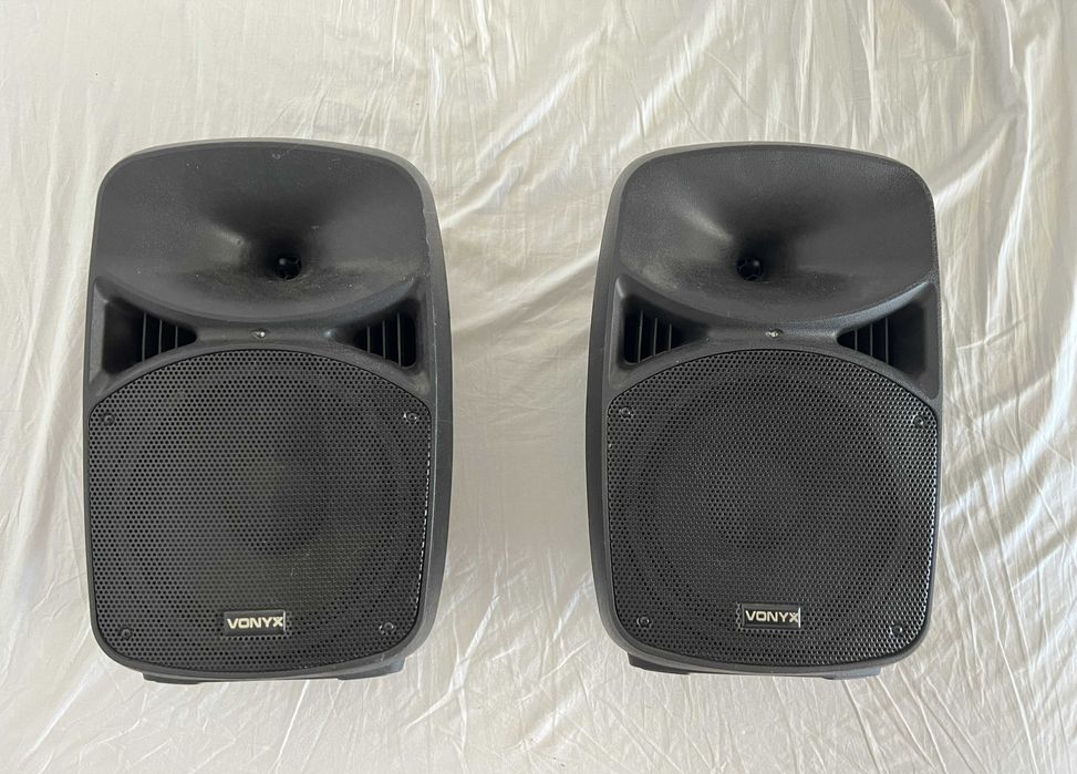 Par Colunas Ativas Vonyx VPS102A 10" 600W – Bluetooth/USB/SD