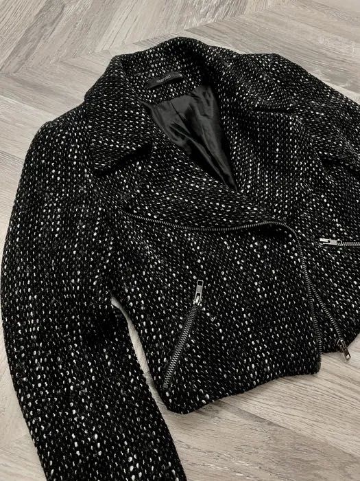 Reserved ramoneska kurtka czarna ciepła na suwak rozmiar 34 XS