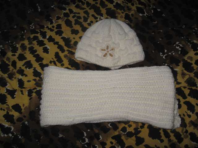 komplet zimowy czapka + szal