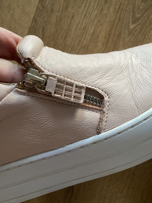 Skechers 36 sneakersy skóra naturalna platforma