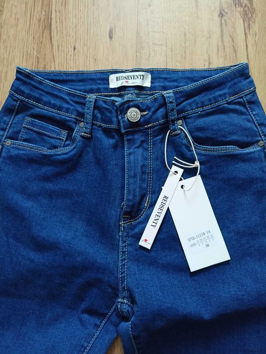 Jeansy dżinsy damskie push-up rozmiar 36