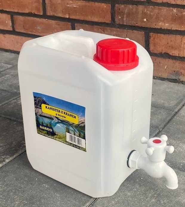 Kanister z kranem 5L, baniak plenerowy, pojemnik na wodę